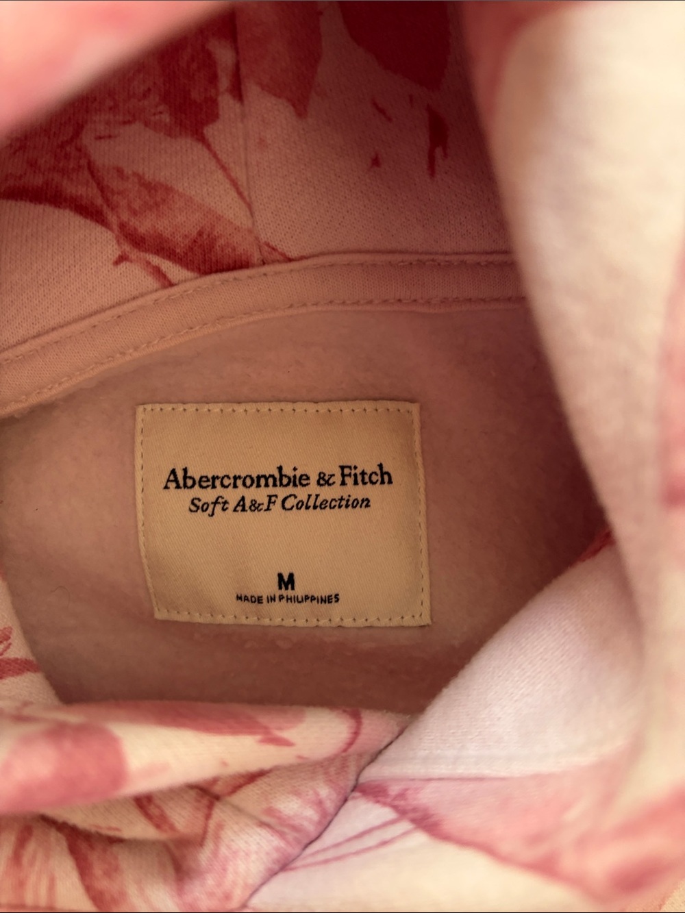 Abercrombie and Fitch Pink Floral Hoodie size M & Sweatpants size S - Picture 5 of 10